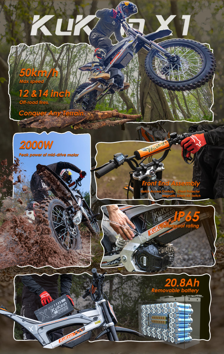 Kukirin X1 (2026) Elektrisk Dirtbike | 1x2000W | 50km/t