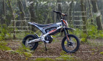 Kukirin X1 (2026) Elektrisk Dirtbike | 1x2000W | 50km/t